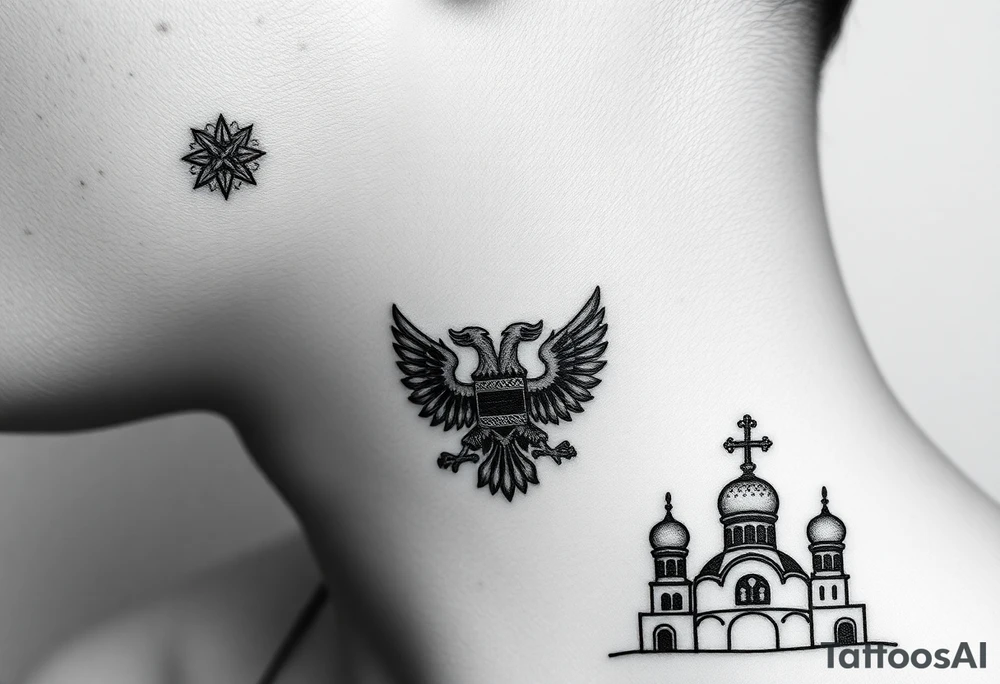 Top: Russian star 
Middle: Tiny double-headed eagle (simplified, more linework style)
Bottom: Orthodox church dome with a cross tattoo idea