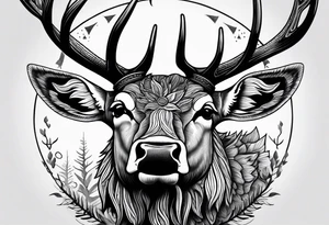 Elk Bugling tattoo idea