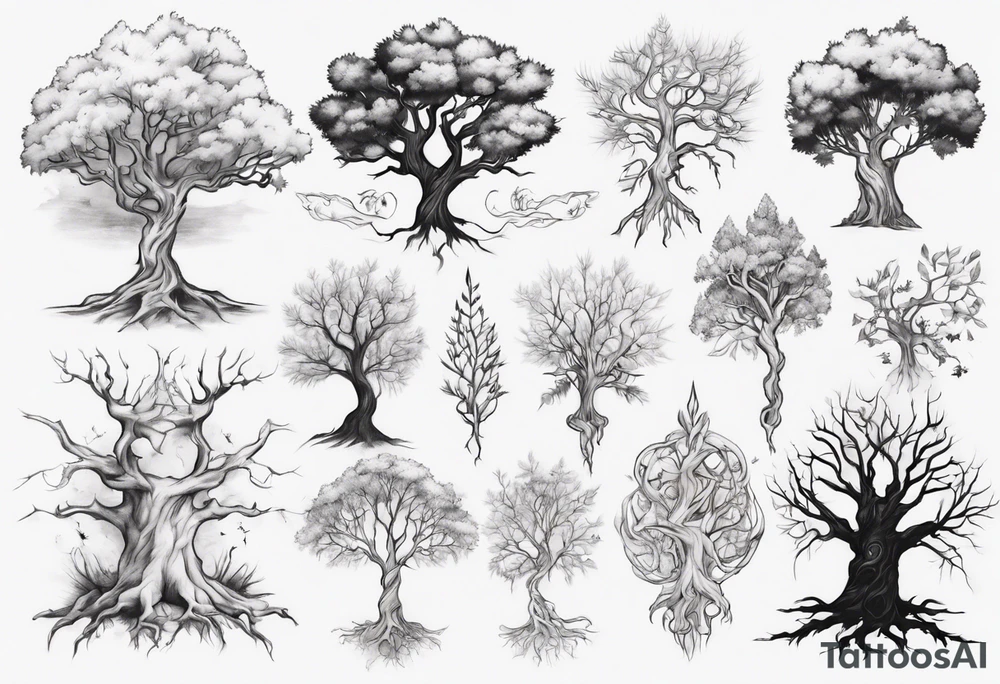 The pale tree tattoo idea