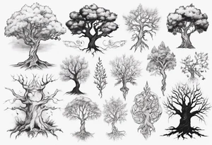 The pale tree tattoo idea