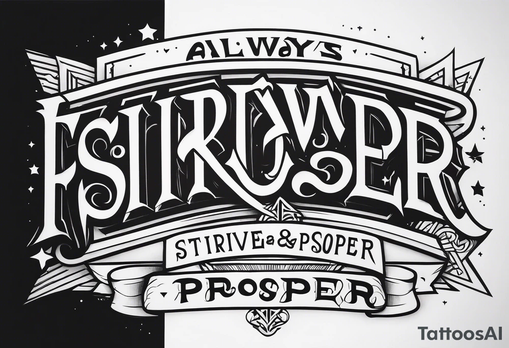 always strive and prosper tattoo idea