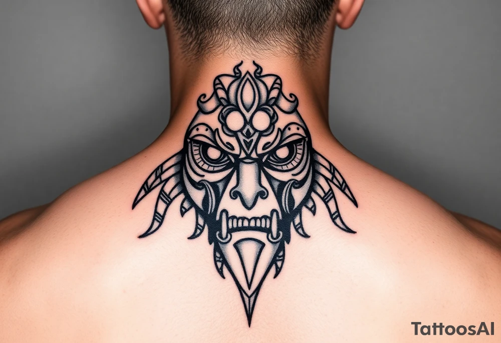 Zulu 
african mask tattoo idea