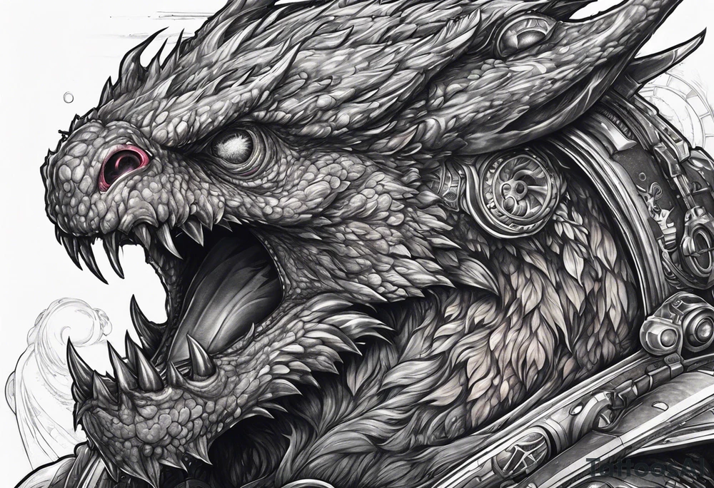 Space monster tattoo idea