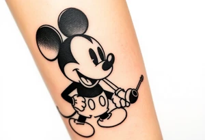 Mickey mouse smoking a meth pipe tattoo idea