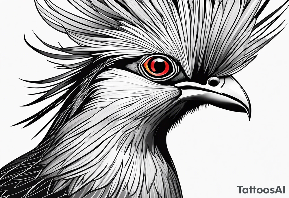 Turaco bird tattoo idea