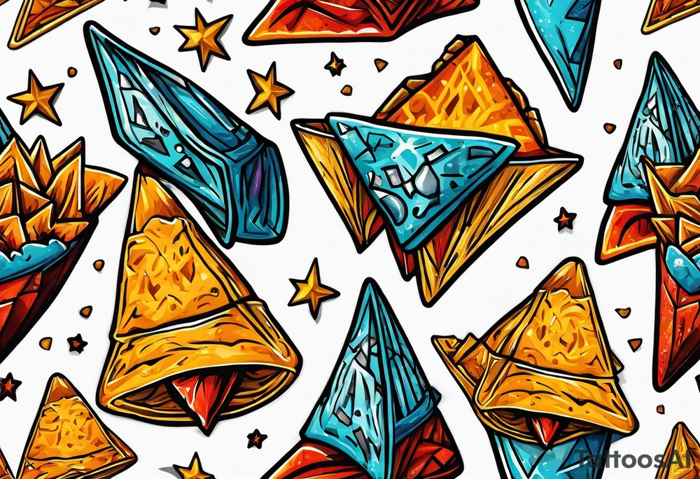 Bag of Cool ranch doritos tattoo idea