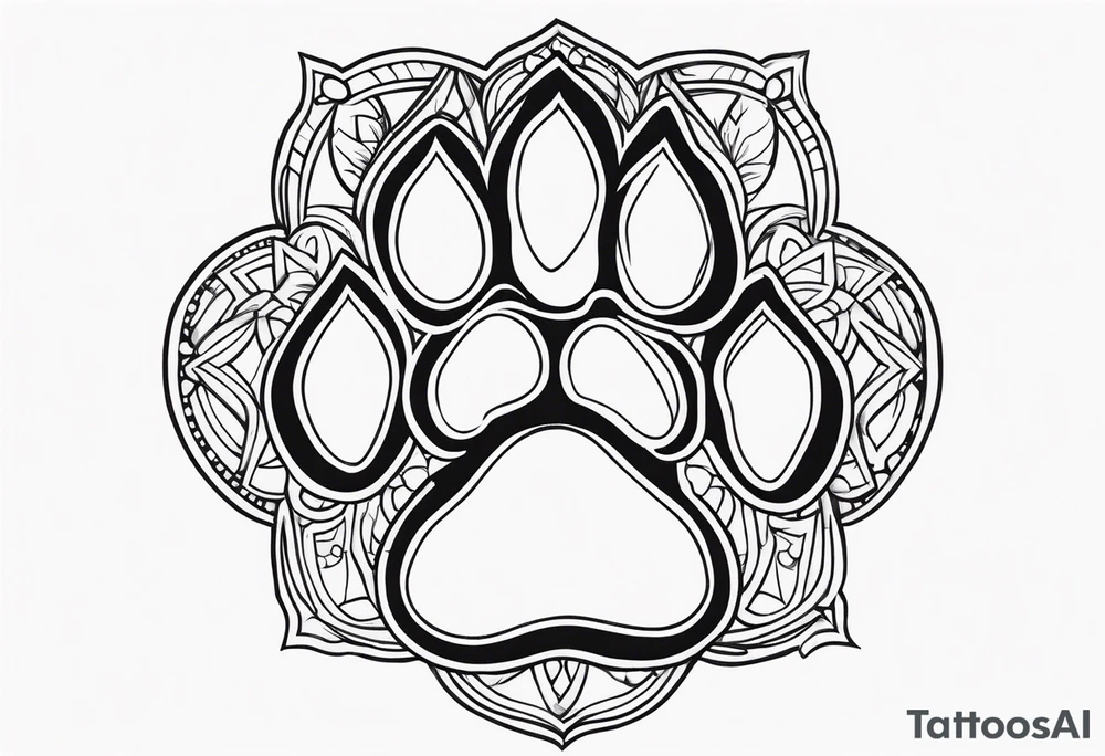 Paw Print tattoo idea