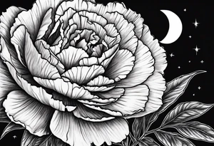 Carnation with
 moon tattoo idea