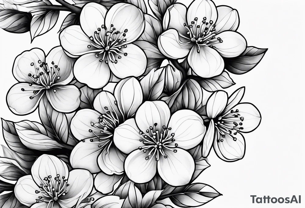 Plum blossoms tattoo idea