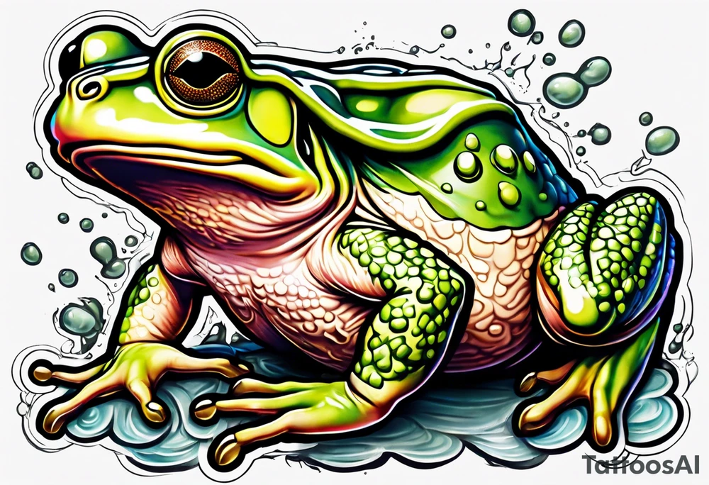 Toad holding Fight Club bar of soap tattoo idea