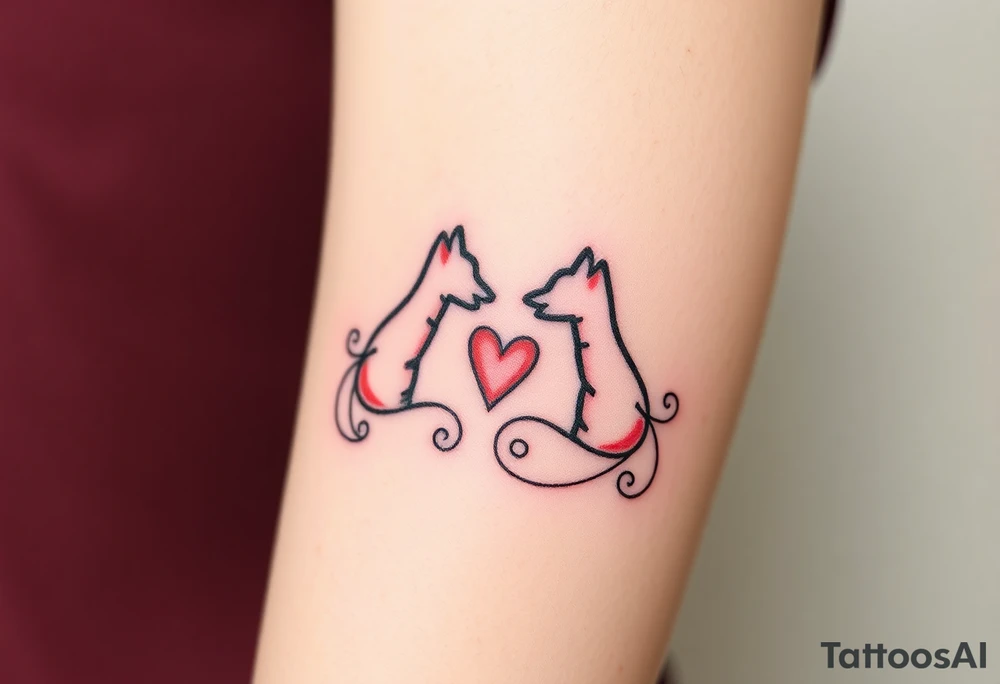 Pet love tattoo idea