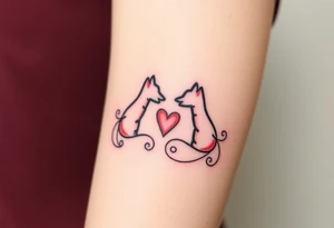 Pet love tattoo idea
