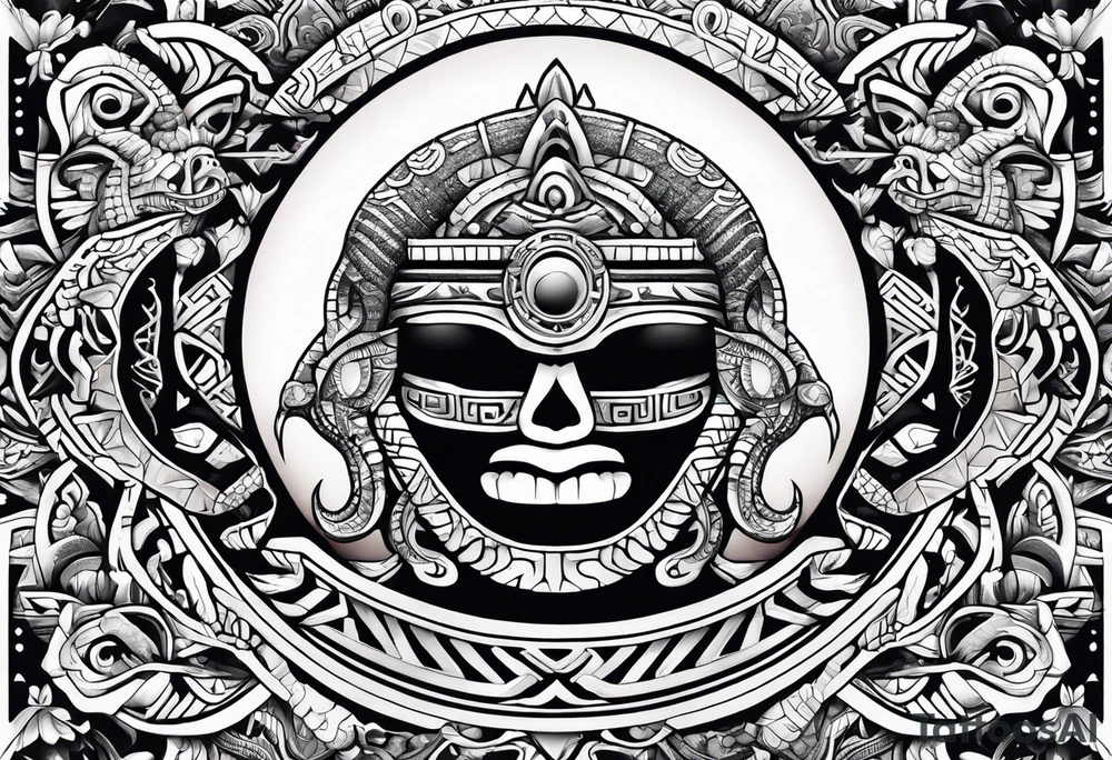Aztec snake tattoo idea