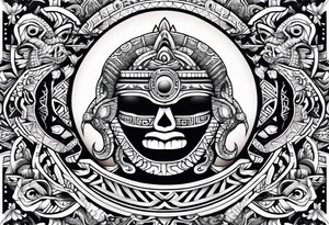 Aztec snake tattoo idea