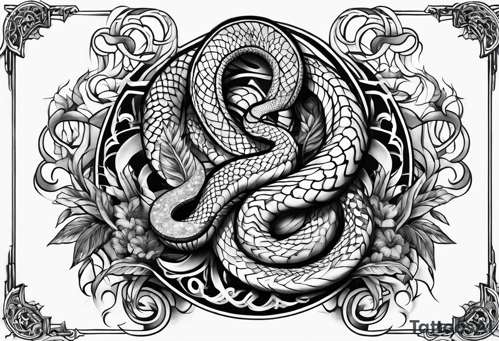 Almighty Serpent and Almighty Jesus tattoo idea