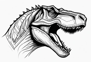 SCARY DINO tattoo idea