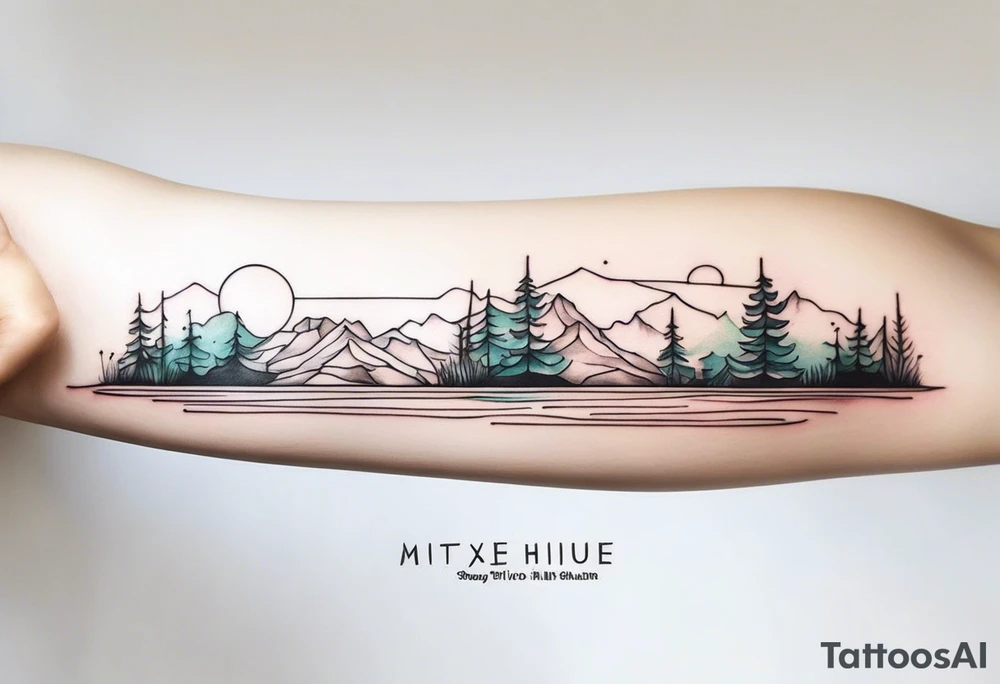 Horizontal tattoo inspired by nature that will go across thigh tattoo idea