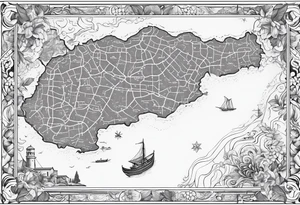 Outline of the region of  Calabria map tattoo idea
