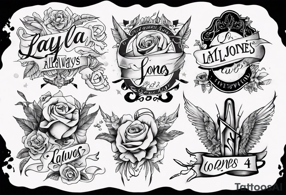 Layla Jones
4-ever and always tattoo idea