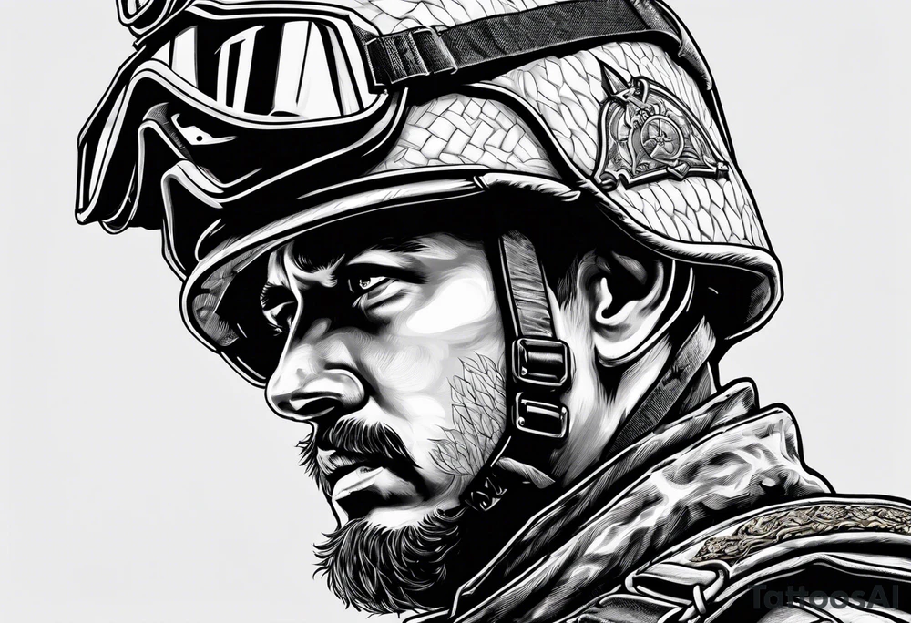 soldier reaching for the sky tattoo idea
