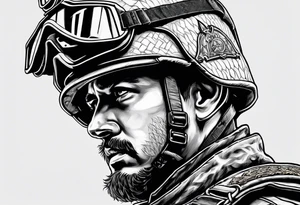 soldier reaching for the sky tattoo idea