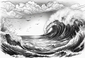 ocean tattoo idea