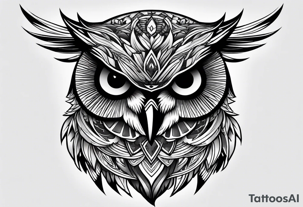 king evil owl tattoo idea