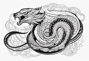 tiger crane
 snake tattoo idea