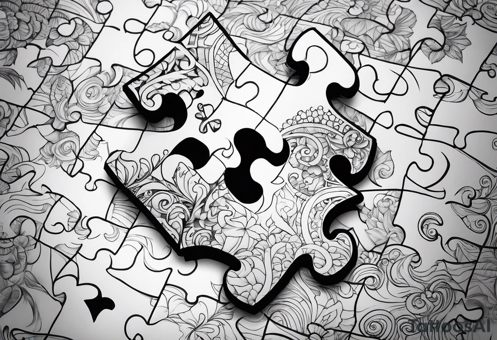 Autism puzzle piece tattoo idea