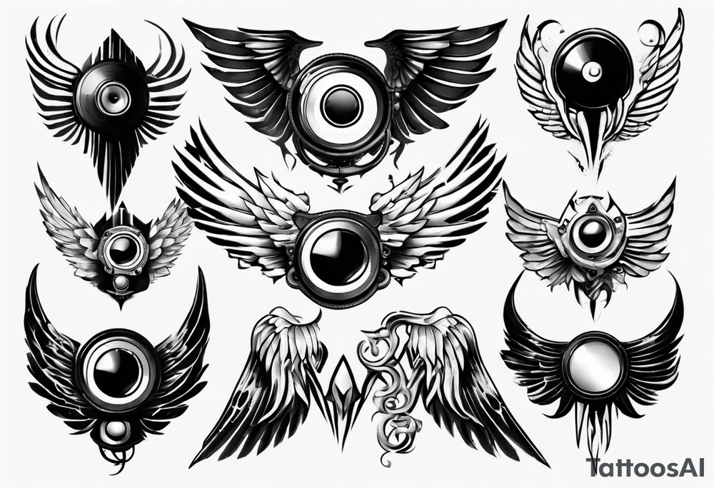 speaker wings tattoo idea