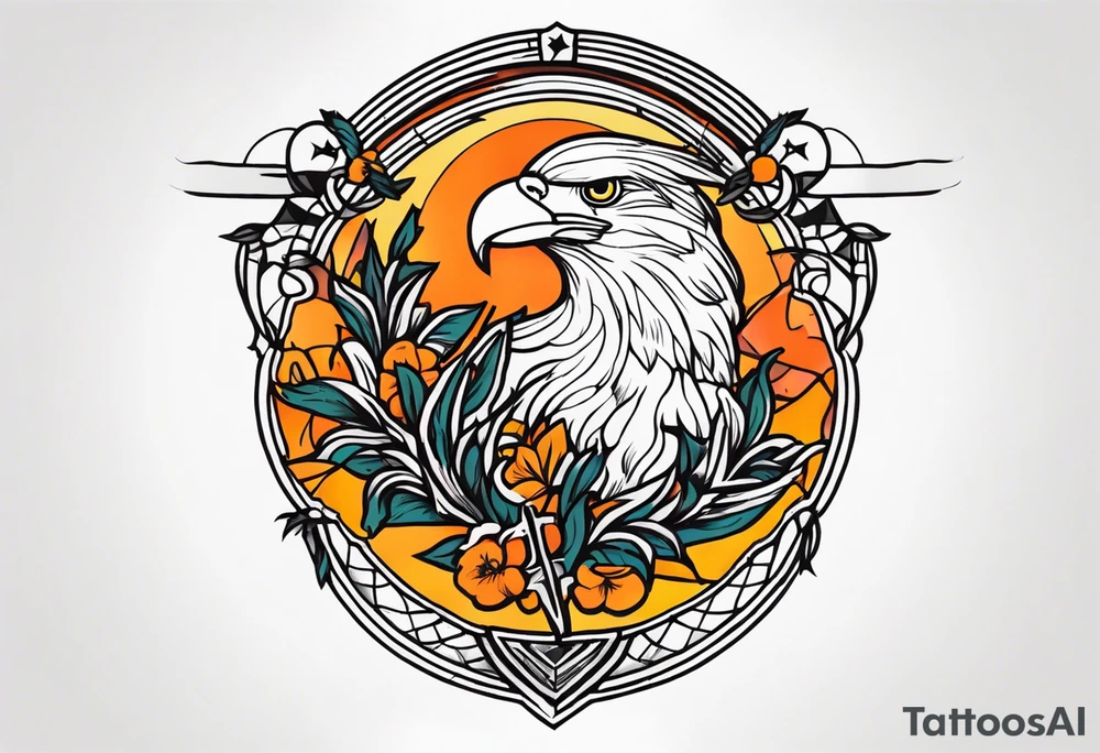 Old school prisoner of freedom tattoo idea