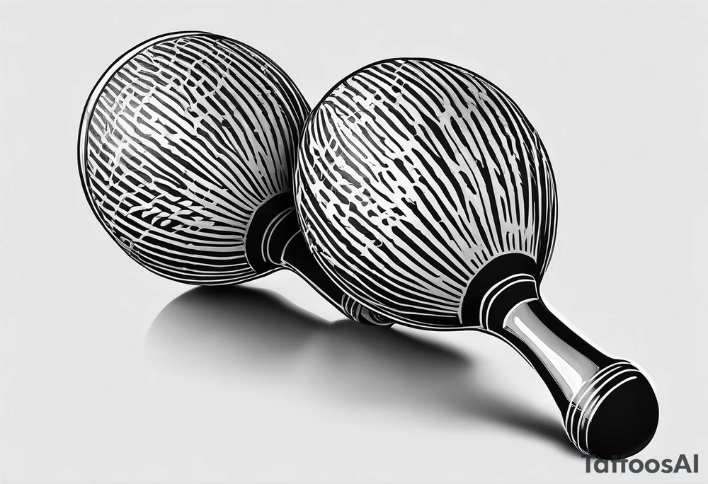 Two Cuban shaking maracas. tattoo idea