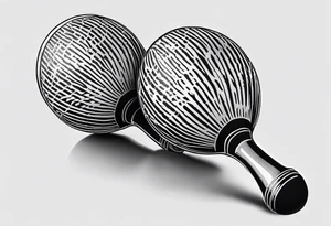 Two Cuban shaking maracas. tattoo idea