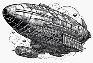 Afrofutistic space 
ship tattoo idea