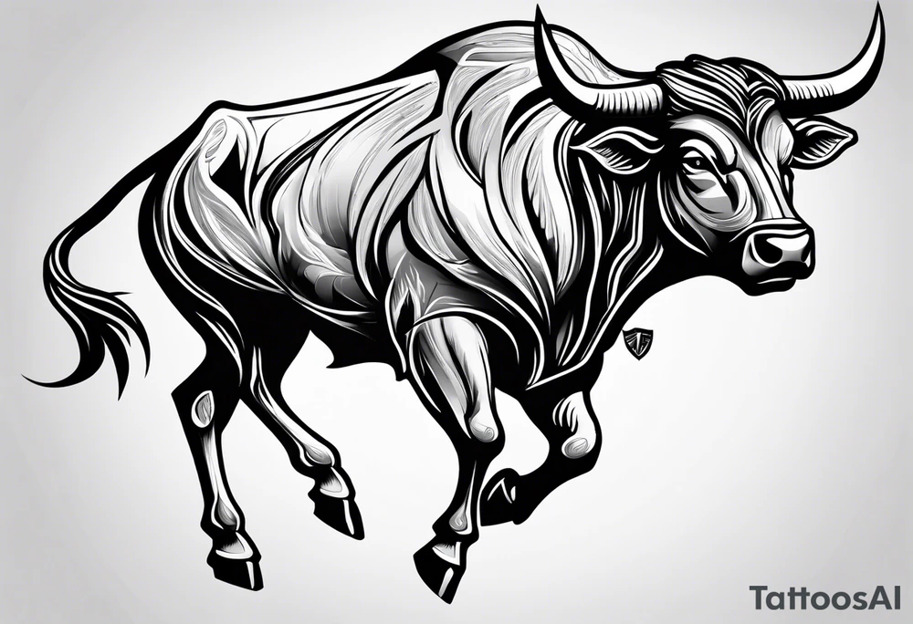 Nvidia geforce claw morphing into an aggressive bull tattoo idea