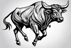 Nvidia geforce claw morphing into an aggressive bull tattoo idea