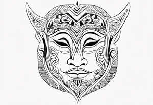 maori neck to chin tattoo tattoo idea