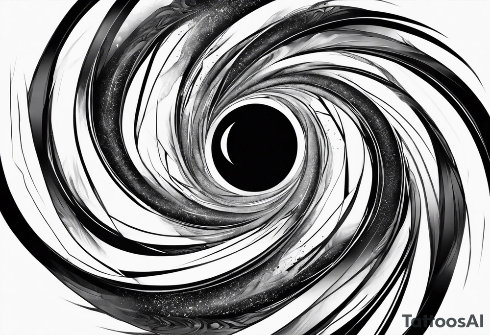 infinity symbol as a black hole tattoo idea