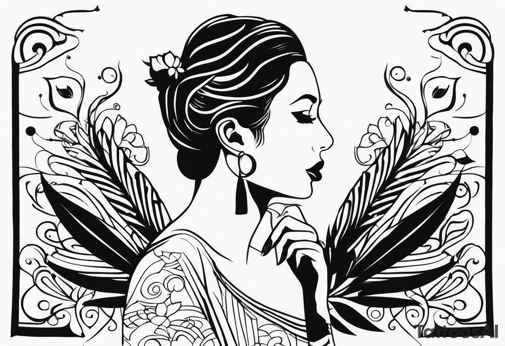 Güneş ve ay tattoo idea