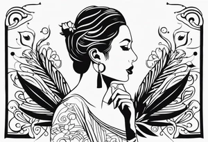 Güneş ve ay tattoo idea