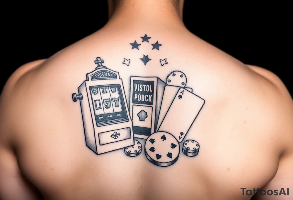 Slot machine and poker tattoo idea