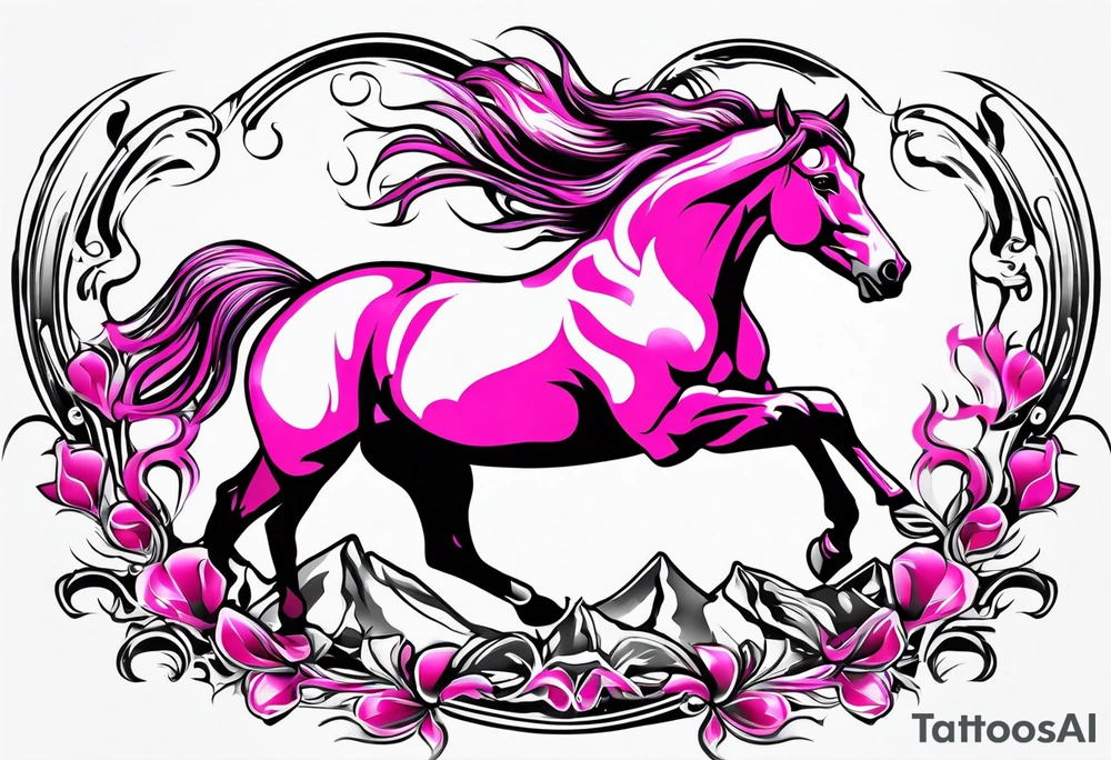Turn pink ribbon into bucking horse
Breast cancer tattoo idea