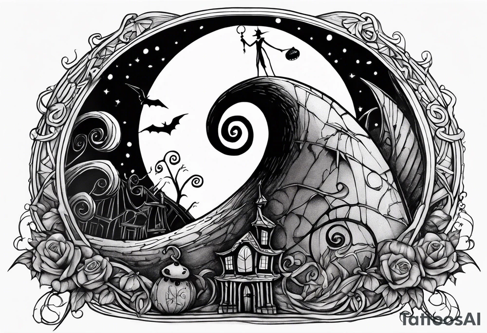 Nightmare before Christmas  statue tattoo idea