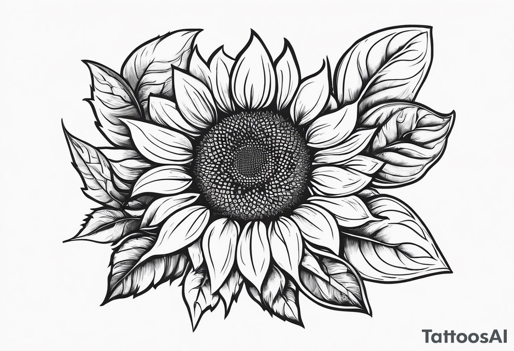 Sunflower for a male tattoo tattoo idea