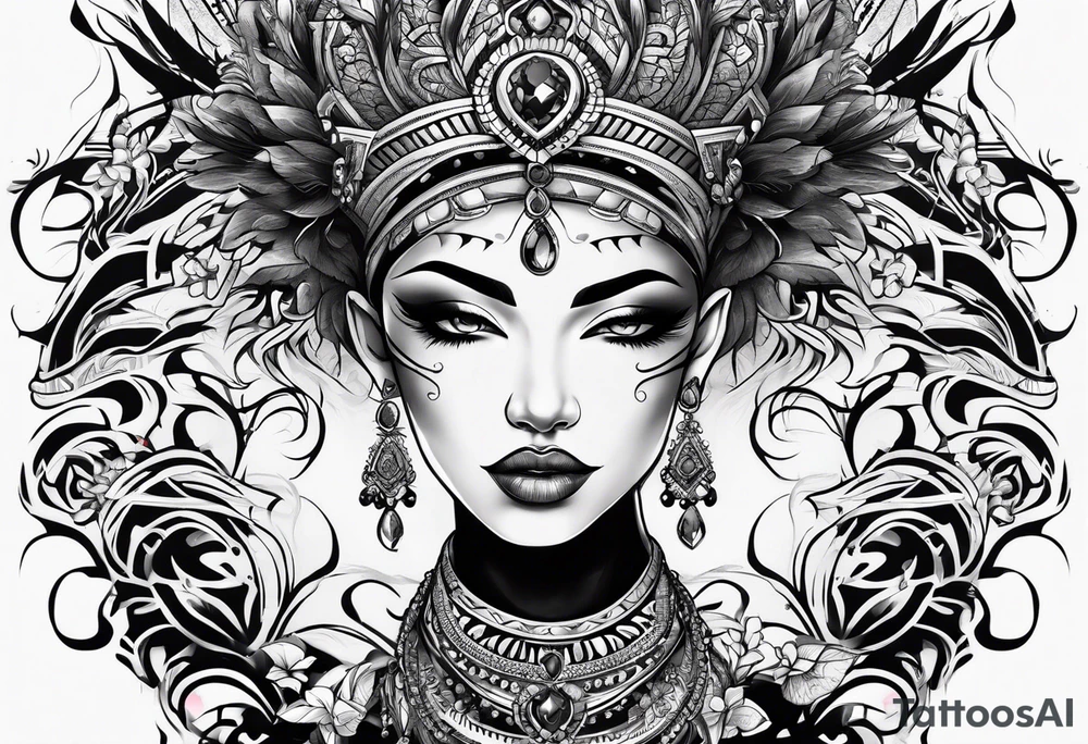 King Saez across the back tattoo idea