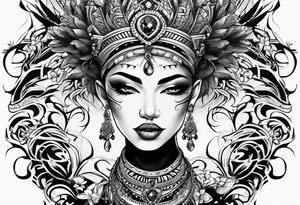King Saez across the back tattoo idea
