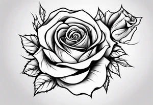 Single Rose for oblique tattoo tattoo idea