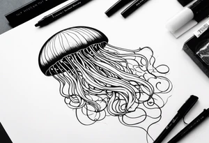 Playful Jellyfish tattoo idea