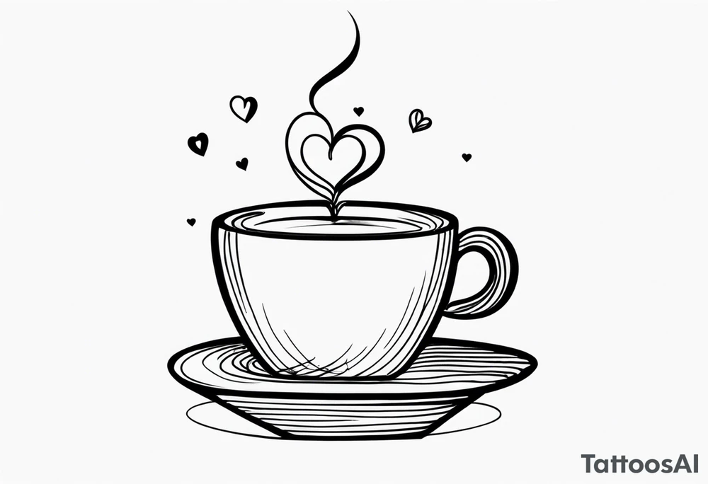 Coffee love tattoo idea