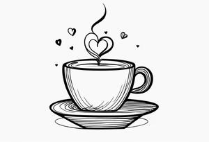 Coffee love tattoo idea